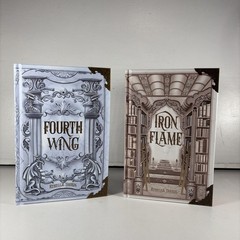 Fourth Wing SIGNED & Iron Flame Bookish Box Luxe Edition Rebecca Yarros Overlays
