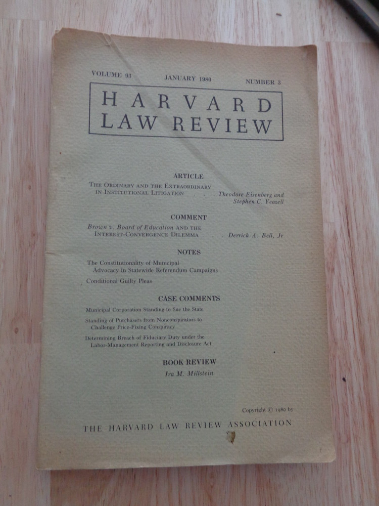 Harvard Law Review, January 1980 SC