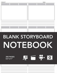 Blank Storyboard Notebook 169 Sketchbook Pad For Directors, Animators Creati…