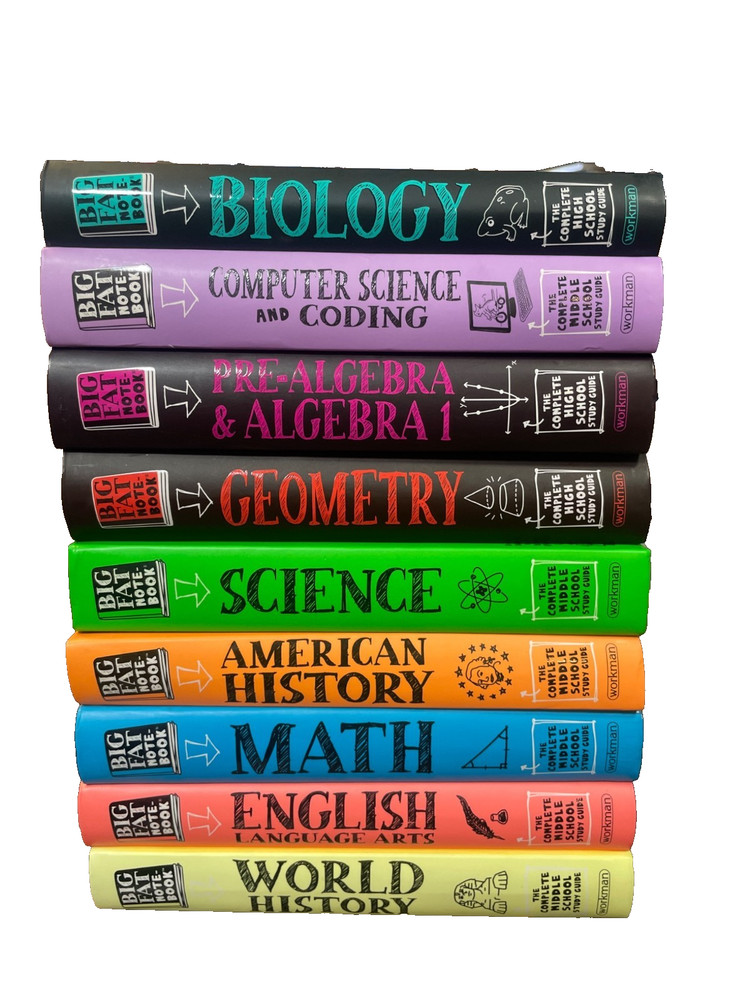 Huge Lot Of 9 Big Fat Notebook Middle School Study Guides