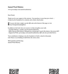 Bible Prophecy Christian eBook — Trumpets Sounding letter w/access instructions