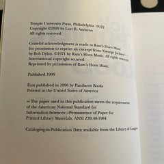 Black Power White Blood: The Life and Times of Johnny Spain by Lori Andrews 1999