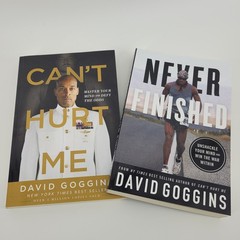 David Goggins Book Lot Can’t Hurt Me and Never Finished Paperback Set 1st Editio