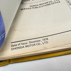 HONDA CB650 Shop Manual 1979 Official Service Repair Motorcycle Honda Motor Co.