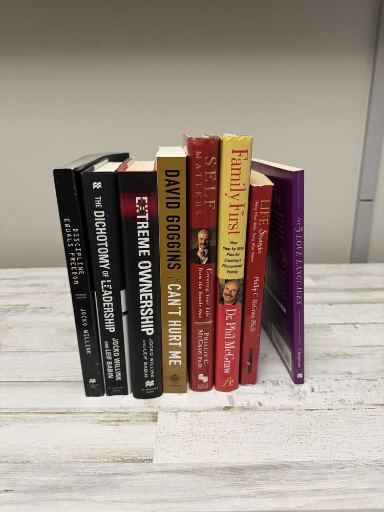 David Goggins Jocko Willink Dr Phil Book Lot 8 Self Help Relationship Nonfiction