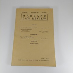 Harvard Law Review December 1991 Volume 105 Number 2 Paperback