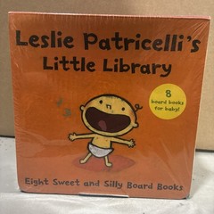 LESLIE PATRICELLI’S LITTLE LIBRARY — 8 Board Books For Baby — NEW