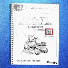 KUBOTA G2000 G1900 G1800 Operators Manual TOUGH BINDING — PROTECTIVE COVERED