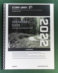 2022 Can-Am Defender XT HD9 Owner’s Manual: 256 Pages & Protective Covers!